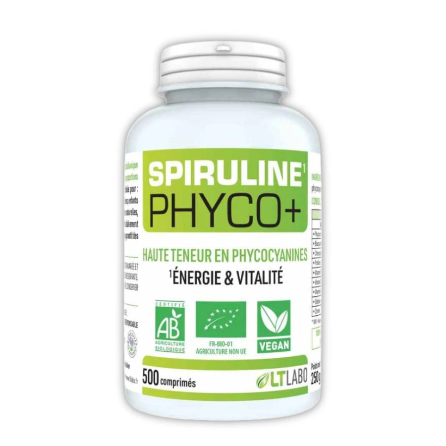 Spiruline Bio Phyco+ - 500 comprimés -  LT Labo
