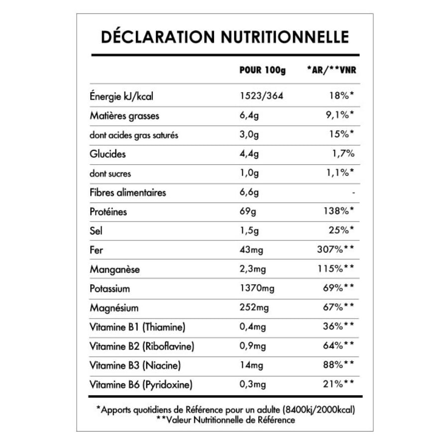 Les valeurs nutritionnelles de la Spiruline en poudre bio de la marque Iswari