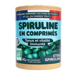 Une boite de Spiruline bio de 90 comprimés (origine France) de la marque Etika Spirulina