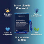 Spirulysat Original ampoules spiruline liquide 20mg avec infographie bénéfices santé