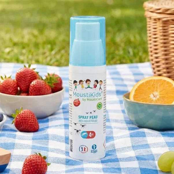 Spray anti-moustique Moustikids 30ml pour enfant et bébé en extérieur avec jouets