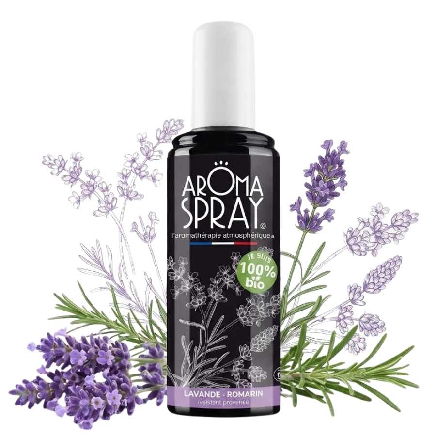 Spray d'atmosphère Lavande Romarin Bio 100ml Aromaspray