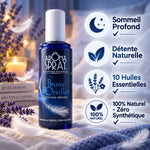Spray Brume d'oreiller 100ml avec bénéfices sommeil profond, détente naturelle et 10 huiles essentielles