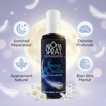 Spray brume d'oreiller Aromaspray 100ml avec icônes de sommeil réparateur et détente profonde