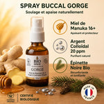 Spray Buccal Gorge Miel Manuka Argent Colloïdal Dr. Theiss avec ingrédients naturels bio