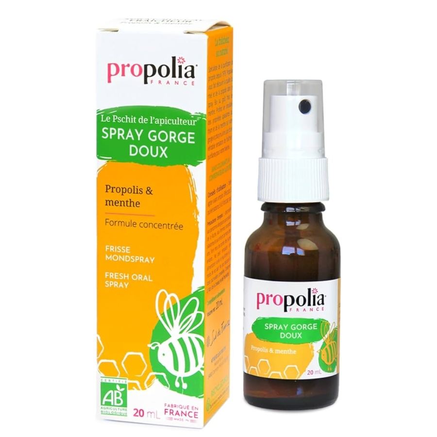 Spray gorge propolis, miel, menthe 20ml propolia