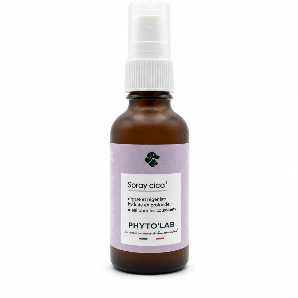 Spray Cica Phyto'Lab 30ml pour coussinets et plaies - flacon verre ambré