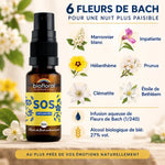 Spray Biofloral SOS Nuit Paisible avec 6 Fleurs de Bach - Flacon 20ml bio
