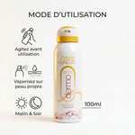 Spray Dermo Action Quinton 100ml avec mode d'utilisation, hydratation et revitalisation de la peau