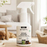 un spray habitat de la marque biovetol mis en ambiance dans un salon