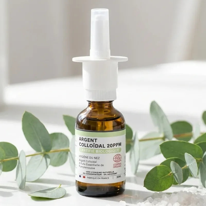 Spray nasal Argent colloïdal 20 ppm Dr Theiss 30 ml avec eucalyptus et sel marin