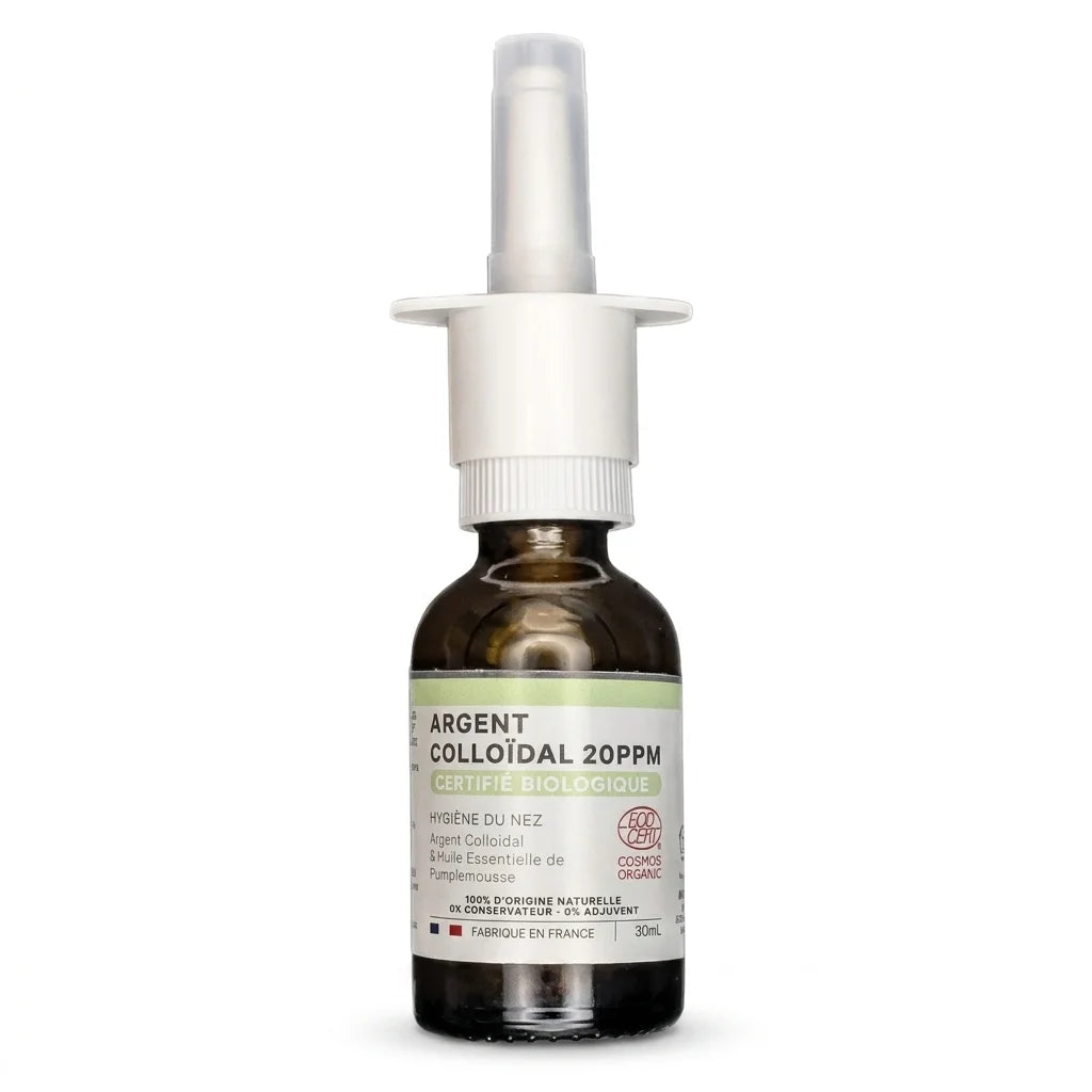 Spray nasal Argent colloïdal 20 ppm Dr Theiss flacon 30 ml avec pompe doseuse