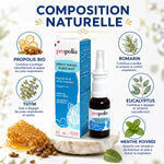 Spray nasal propolis 20ml Propolia composition naturelle propolis thym romarin eucalyptus menthe décongestionnant
