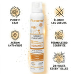 Spray Purifiant Agrumes Bio Florame 180ml avec ses 5 bénéfices clés et formule certifiée