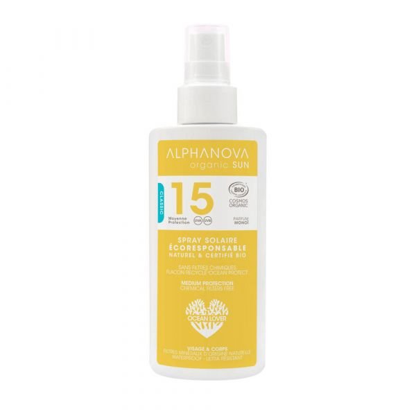 Spray Solaire Spf 15 Bio - Spray 125 G - Alphanova