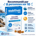 Stabilium 200 boîte bleue 90 capsules pour fatigue stress, hydrolysat marin Garum Armoricum vitamine B6 Yalacta