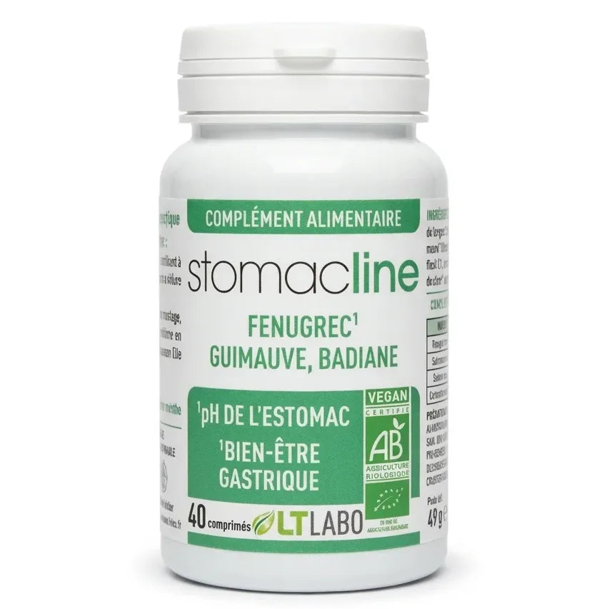 Stomacline Bio 40 comprimés LT Labo complément alimentaire digestion certifié bio