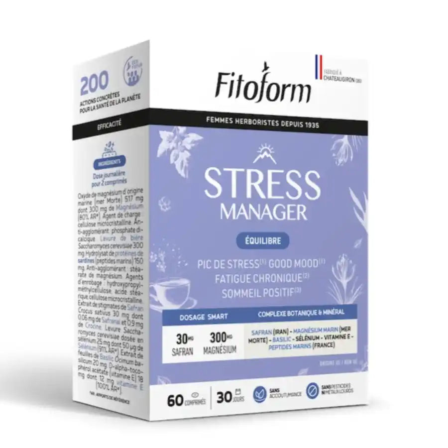 Stress, Basilic Et Magnésium Marin - 60 Comprimés - Fitoform