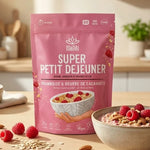 Iswari Super Petit Déjeuner framboise beurre cacahuète bio 360g avec porridge framboise et granola