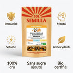 Sol Semilla Super Topping Exotique 190g Cacao Aguaymanto avec bénéfices santé immunité vitalité antioxydants