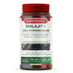Superdiet Shilajit+ 60 gélules complément alimentaire flacon verre ambré
