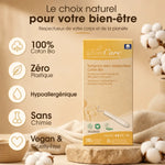 Tampons Silvercare coton bio avec applicateur, 100% naturel et sans plastique