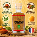 Tandoori Bio AyurVana 50g flacon verre avec avantages : biologique, 10 épices, fabriqué France