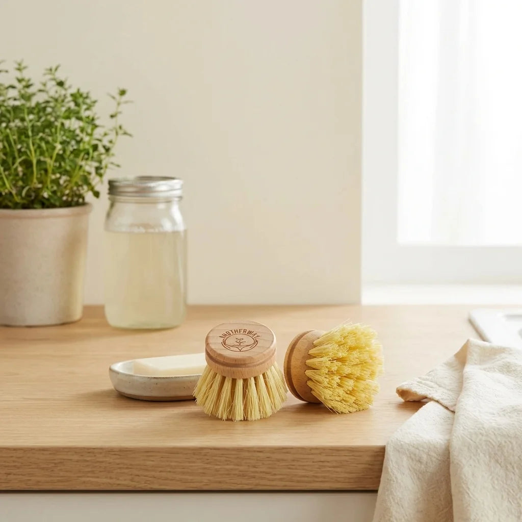 Têtes rechargeables Anotherway en bois de hêtre FSC et fibres Tampico naturelles