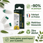Têtes rechargeables Apimani - 3 brosses éco-responsables -90% plastique, fabrication française