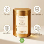 Thé noir Earl Grey Bio 100g - Boîte avec bénéfices énergétiques et antioxydants