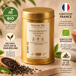 Thé noir English Breakfast Bio 100g Place des Thés, boîte dorée, certification biologique, fabrication France