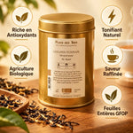 Thé noir Golden Yunnan GFOP Bio - boîte dorée avec bénéfices antioxydants et saveur raffinée