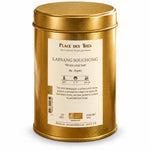 Boîte métallique dorée de thé noir Lapsang Souchong Bio 100g Place des Thés