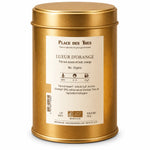 Thé noir Lueur d'Orange Bio 100g en boîte métallique dorée Place des Thés