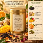 Thé noir Spicy Mango Bio Place des Thés avec ingrédients: gingembre, mangue, cardamome