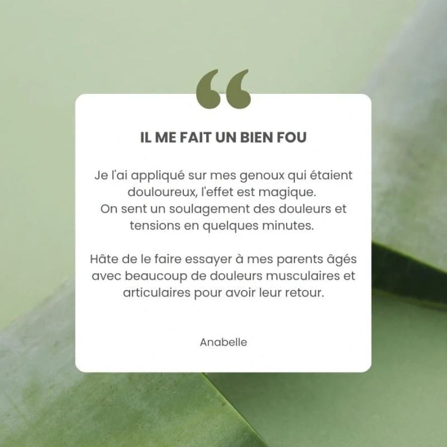 Avis client sur le thermo gel décontractant à l'aloe vera de Naturaloé