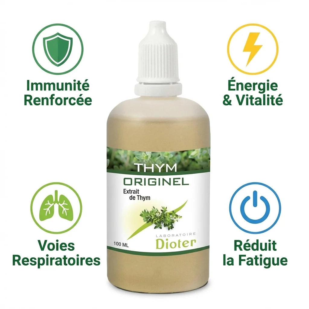 Thym Originel 100ml extrait de thym avec bénéfices immunité, énergie et voies respiratoires
