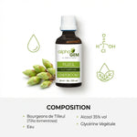 Tilleul Alphagem 50ml - Flacon avec composition bourgeons tilleul, eau, alcool et glycérine végétale