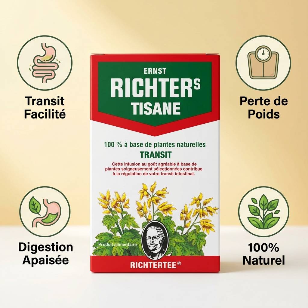 Tisane Richter's Transit minceur - boîte de 20 sachets thé infusion perte de poids naturel