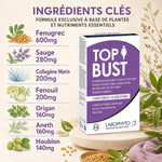 Top Bust Poitrine 60 gélules Labophyto avec ingrédients naturels fenugrec sauge collagène