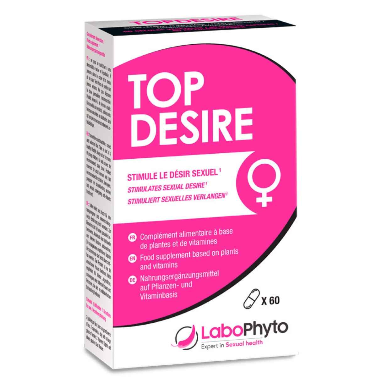 Une boite de complément Top Désire de 60 gélules de la marque Labophyto
