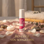 Top Désire gel stimulant clitoris 60ml Labophyto sur fond spa luxueux avec pétales de rose