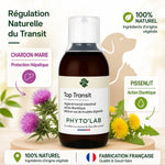 Top Transit 250ml Phyto'Lab complément digestif naturel avec chardon-marie et pissenlit