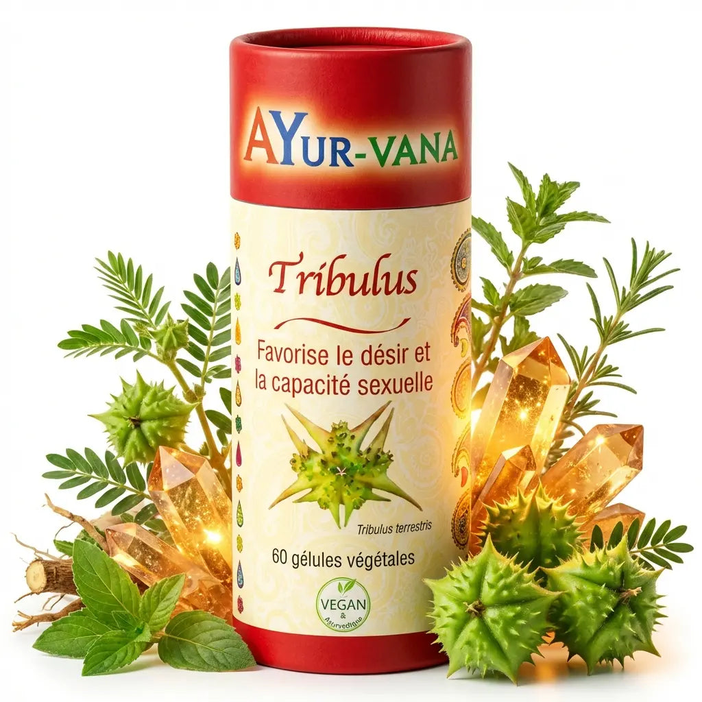 Tribulus Ayur-Vana 60 gélules avec fruits et herbes biologiques pour désir et performance sexuelle