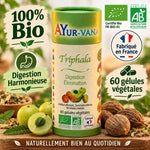 Triphala Bio 60 gélules Ayur-Vana digestion élimination certifié Bio fabriqué France