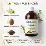 Triphala Boisson Minceur Bio Ayur-Vana 500ml avec les trois fruits sacrés ayurvédiques pour digestion et bien-être