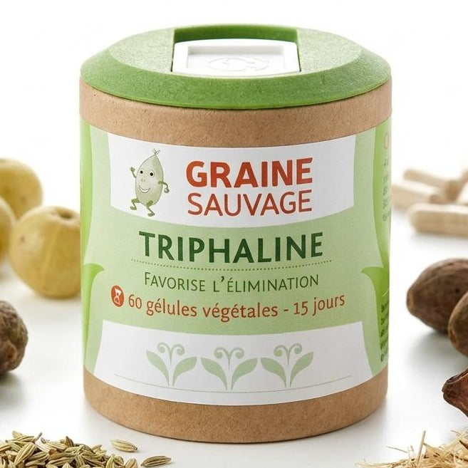 Triphaline 60 gélules Graine Sauvage avec ingrédients biologiques pour digestion et élimination