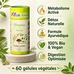 Trivana Minceur Bio 60 gélules AyurVana - Métabolisme, détox naturelle et formule ayurvédique bio vegan