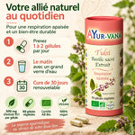 Tulsi Bio AyurVana en gélules : guide de prise avec extrait 10:1, 60 gélules végétales, certifié AB et vegan