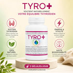 Tyro+ Jade 120 gélules - Supplément thyroïdien naturel avec infographies bénéfices
